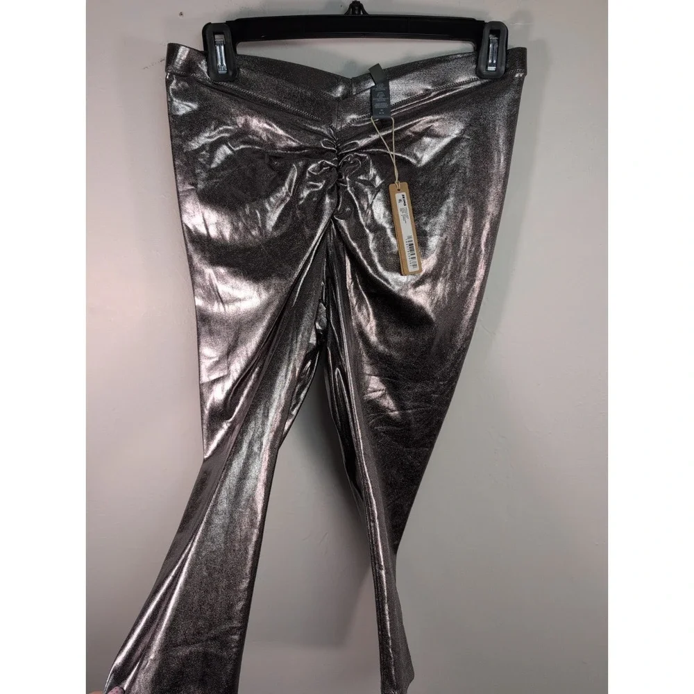 Skims Metallic Swim V Waist Capris Carbon M Metallics Collection Rare New